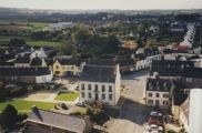 Pleyber-vue aerienne centre bourg